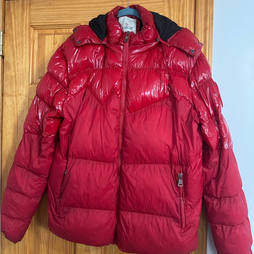 Moncler Shiny Red Down Jacket